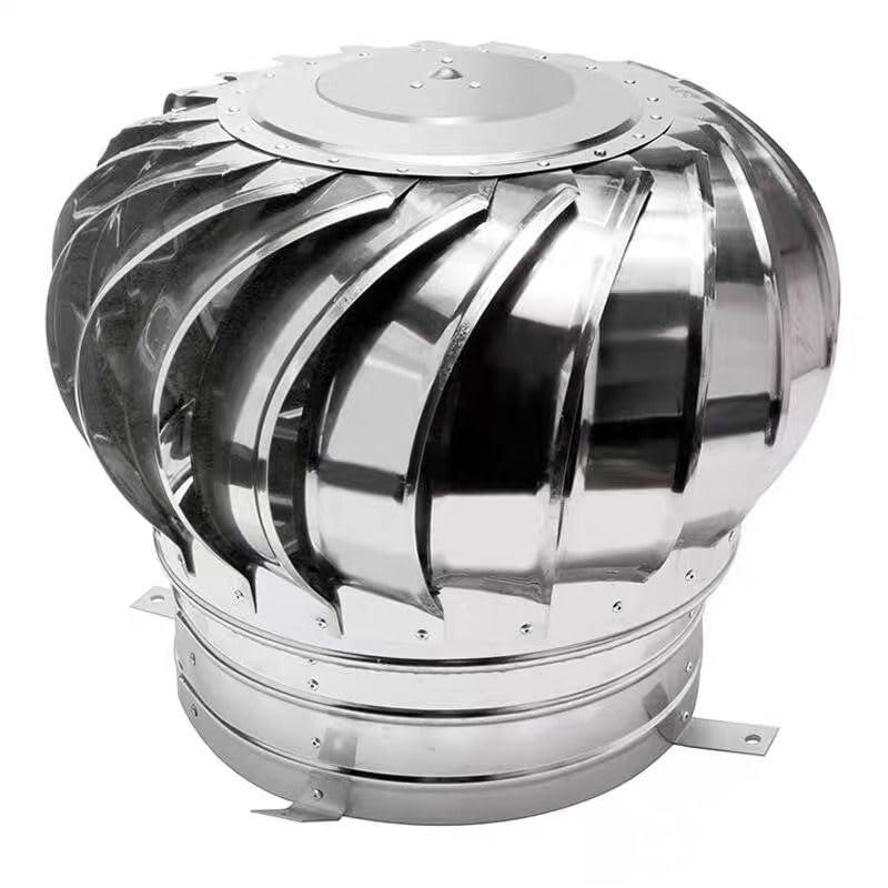 ZAIHW Stainless Steel Rotating Ventilation Chimney Cowl,Turbine Ventilator Stainless Steel Rotating Chimney,Rotating Chimney Cowl Cap,Spinner Anti-downdraught Pipefitter,150mm