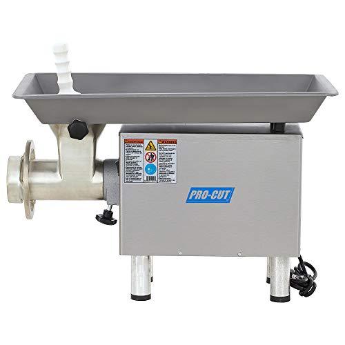 PRO-CUT PRO-CUT KG-22-W Meat Grinder, 1 hp Motor, Stainless Steel Construction, Washerless Grinding System, Large