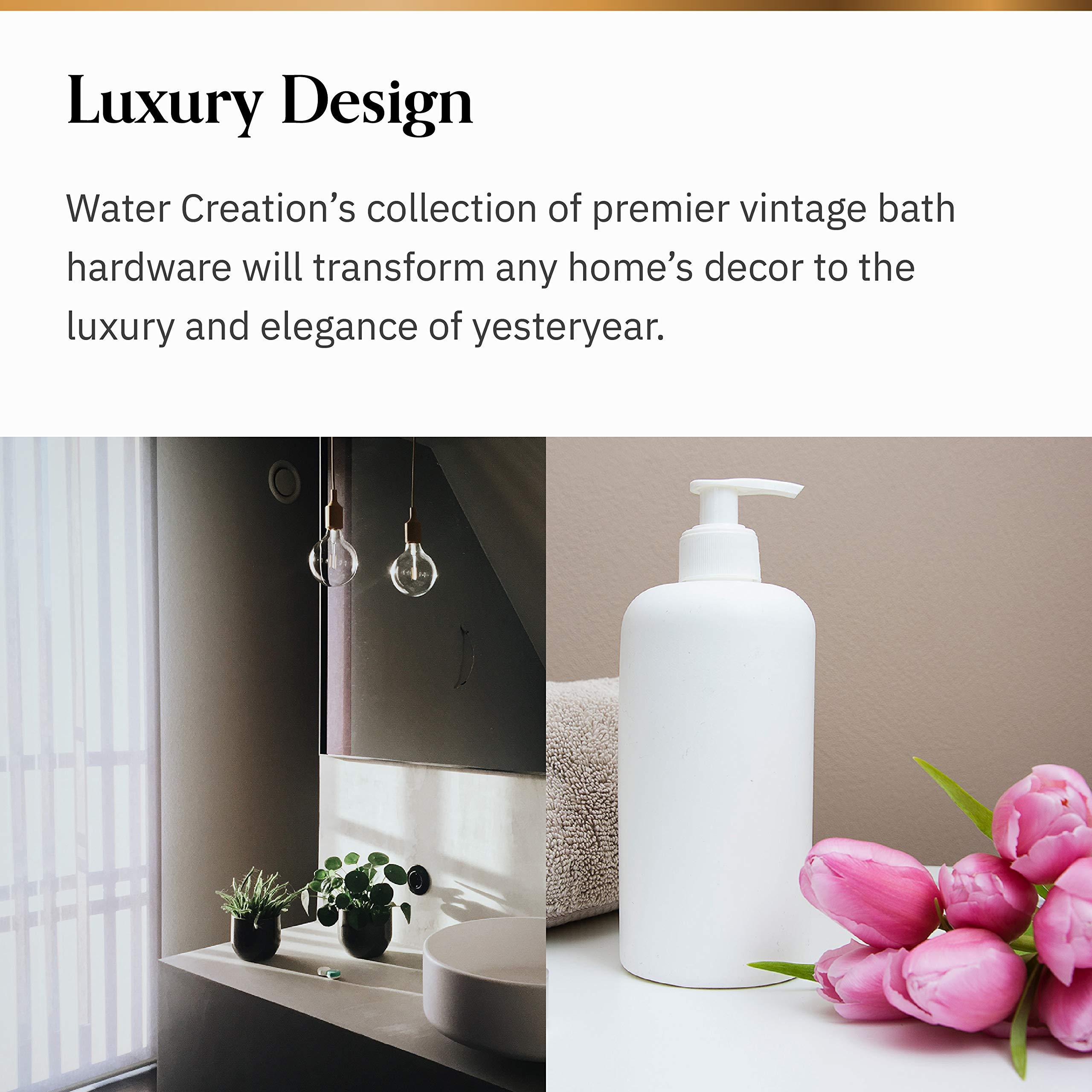 Water Creation Water Creation | Clawfoot Tub Straight Water Supply with Chrome Finish | Elegant Vintage Straight Supply for Clawfoot Bathtub Faucet