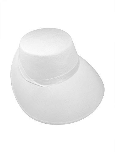 Nicky Bigs Novelties Nicky Bigs Novelties Adult Bonnet Old Fashioned Victorian Handmaids Hat- Women Pilgrim Bonnets Hats - Amish Colonial Bonnet Cap - Pioneer Prairie Felt Sun Hat Costume Accessories White