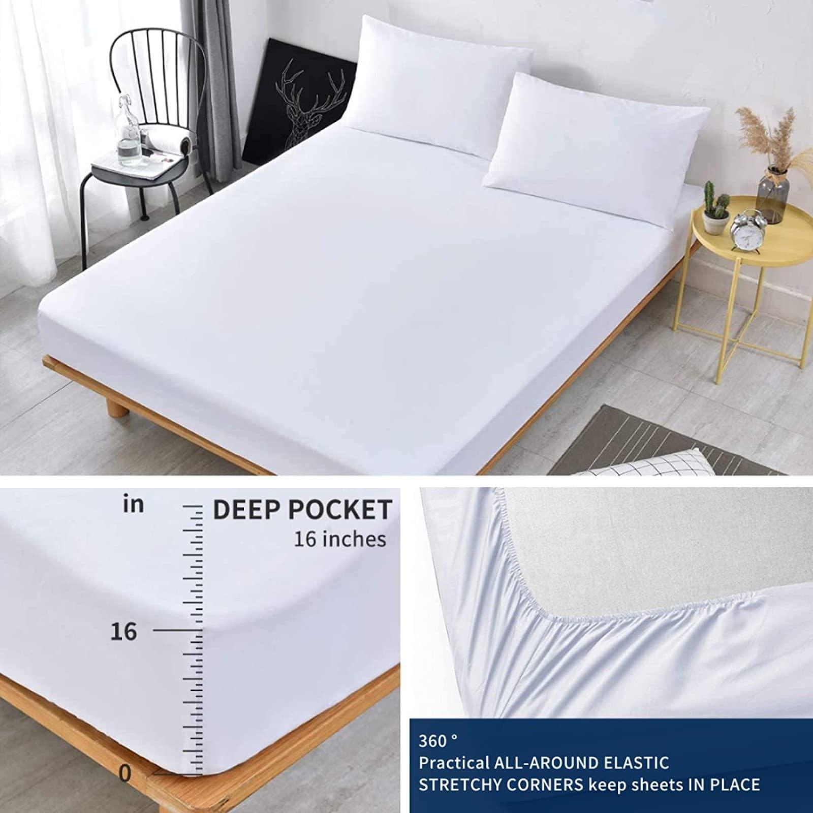 VARAGO VARAGO Wolf Sheets Twin Sheet Set, Animal Bedding Sheets & Pillowcases, 100% Microfiber, Deep Pocket, Includes 1 Flat Sheet, 1 Fitted Sheet, and 1 Pillowcase