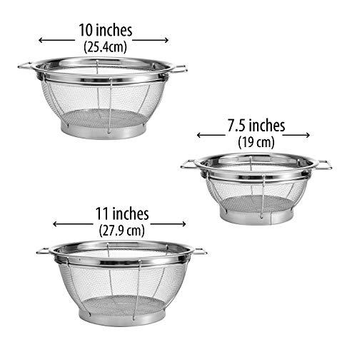 Farberware Farberware 5181490 Stainless Steel Colander Sieves-Set of 3, Multi Sized