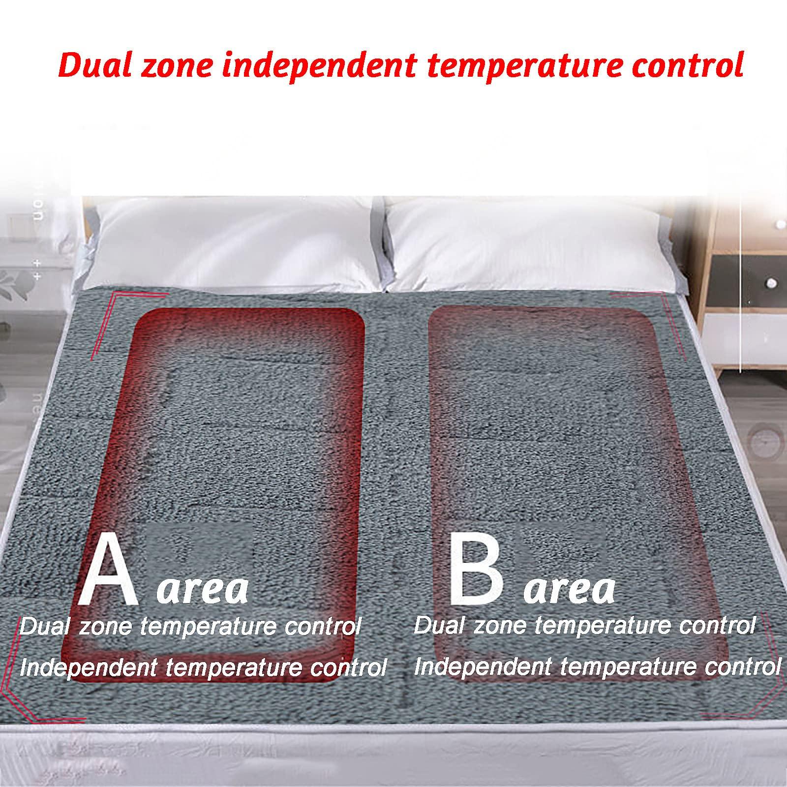 Generic Electric Blanket, Heated Single Fitted Underblanket with 4 Comfort Settings 1 x Controller Electric Over Blanket for Double Bed