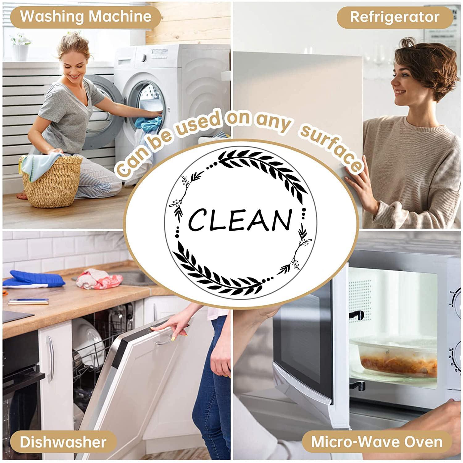 DBlosp Clean and Dirty MagnetDishwasher Magnet Clean Dirty Sign IndicatorReversible Dish Washer Sign, Double Sided Strong Kitchen Flip IndicatorApartment Must Haves Kitchen Necessities