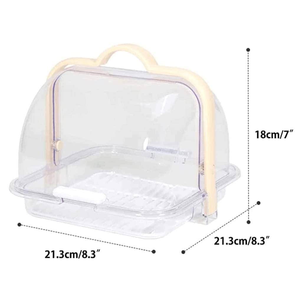 POCHY POCHY Fashion bread box Classic Bread Box Clear Plastic Bread Holder With Large Capacity Roll Top Lid Bread Bin Bread Storage Container Vented exquisite