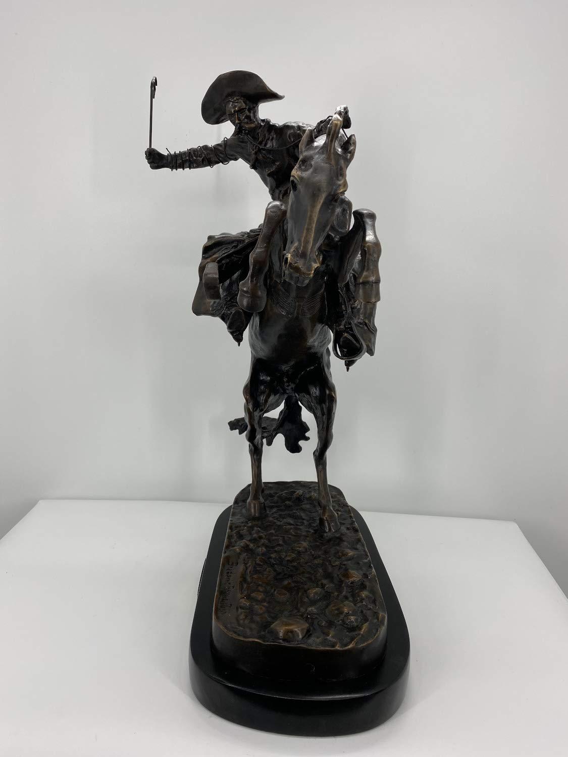 LIFETIME INTERNATIONAL INC LIFETIME INTERNATIONAL INC American Handmade Bronze Sculpture Statue Bronco Buster By Frederic Remington Regular Size 24" Inches Tall