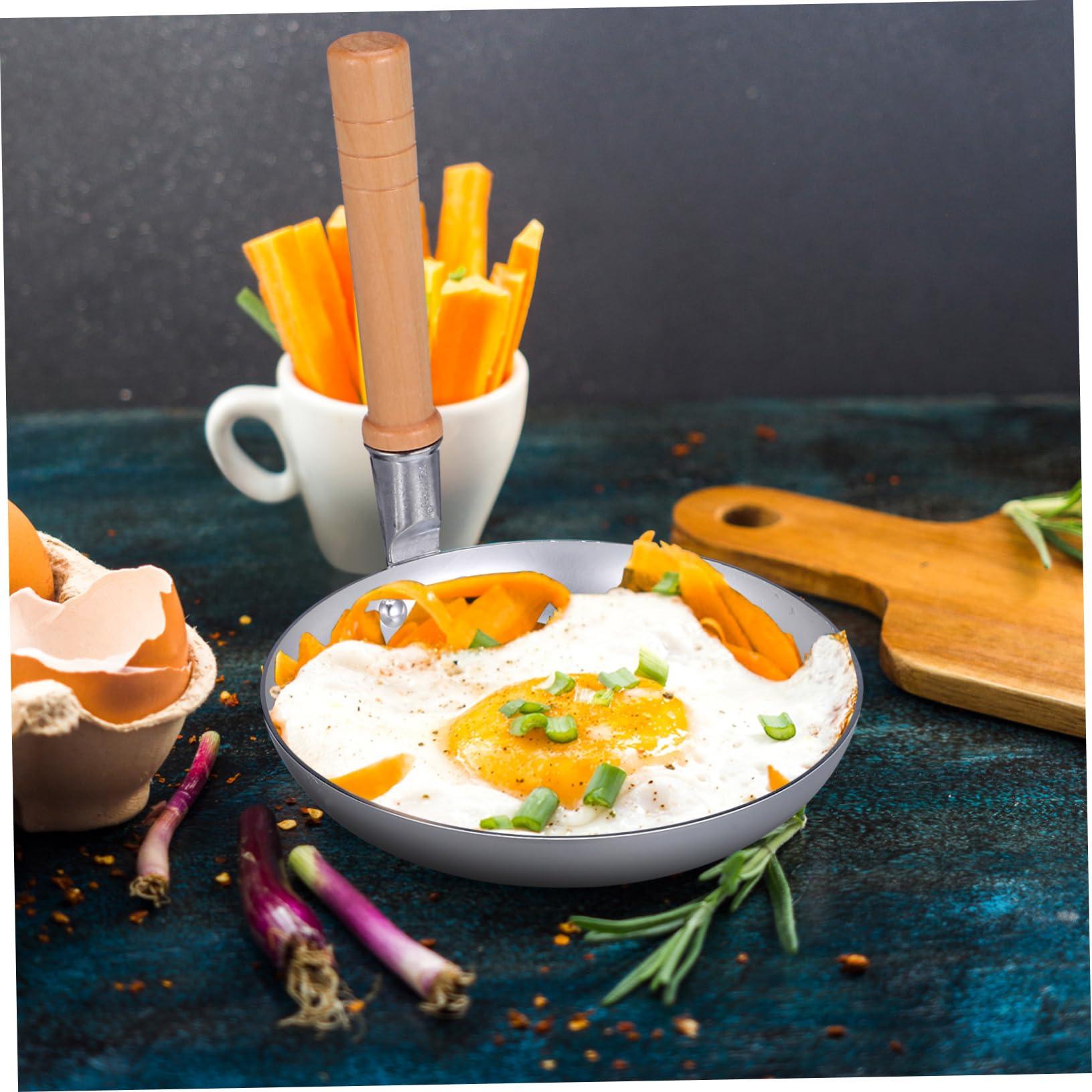 OSALADI OSALADI Pot Fried Egg Pan Gas Japanese Lid Made Epoxy Resin Glue Egg Frying Pan Top Iron Non Stick Griddle Pan Wooden Handle Oyakodon Egg Pan Mini Egg Cooker Stainless Steel Parent-child