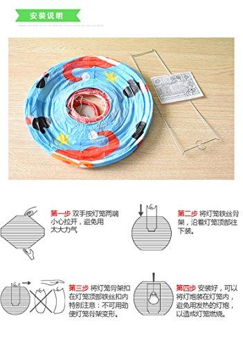 PlayShire 12\" Santa Claus Hot Air Balloon Paper Lantern Chinese Japanese Paper Lamps for Christmas Birthday Wedding Halloween Party Decoration, 6Pcs/Pack