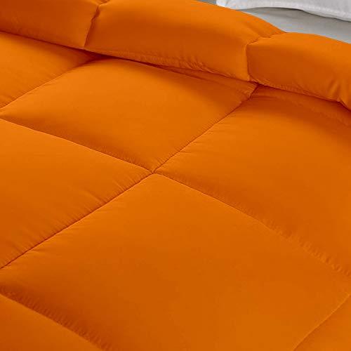 All Star Linen Orange Box Stitched Down Alternative Blanket Cal-King (110\'\' x 98\'\') 600 GSM 800 Thread Count Premium All-Season Cotton 5PC