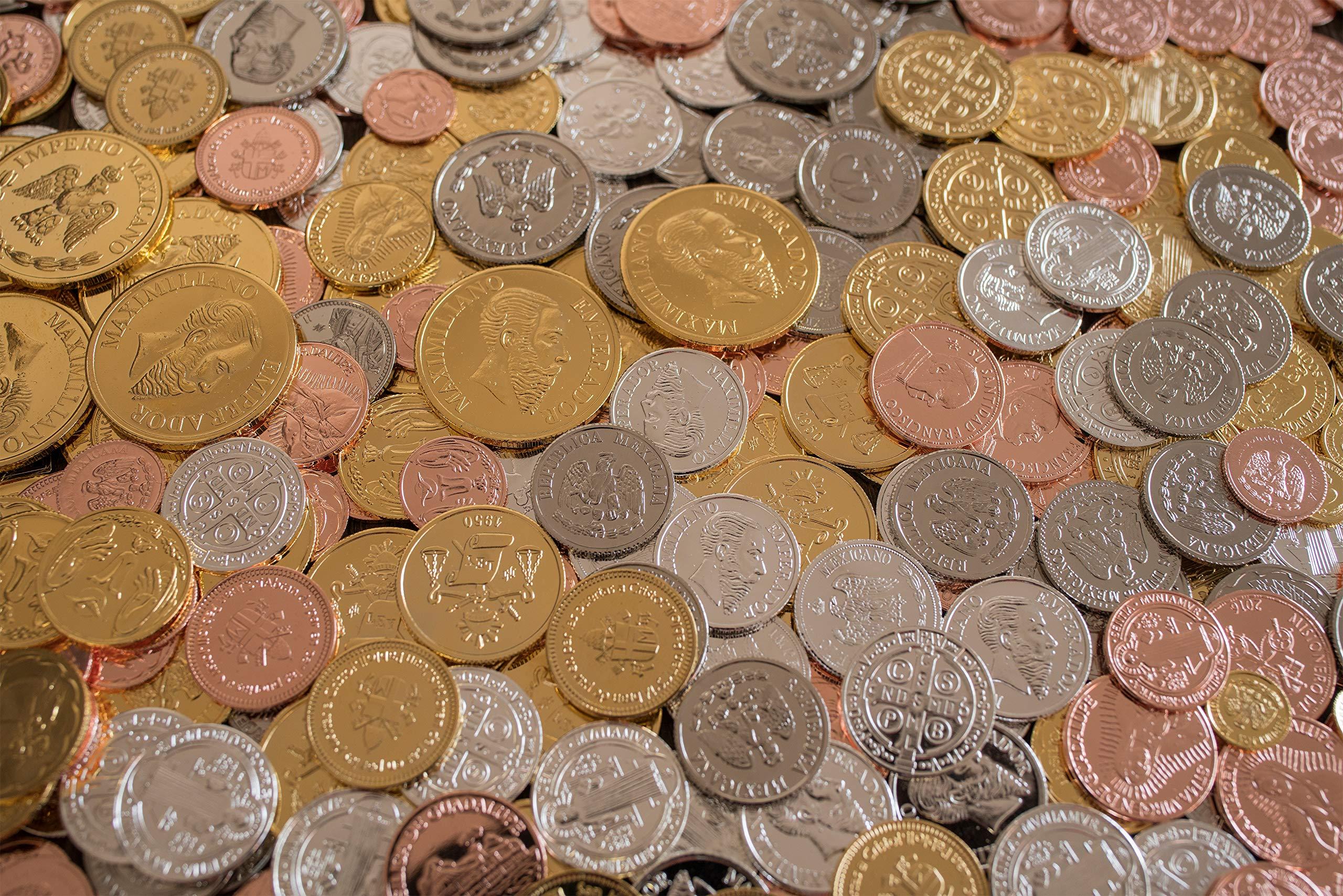 Glam Wedding Wedding Accessories Arras para Boda - Unity Coins Set Arras Matrimoniales Handmade Decorative Classic Coins, Chest And Box (San Benito)