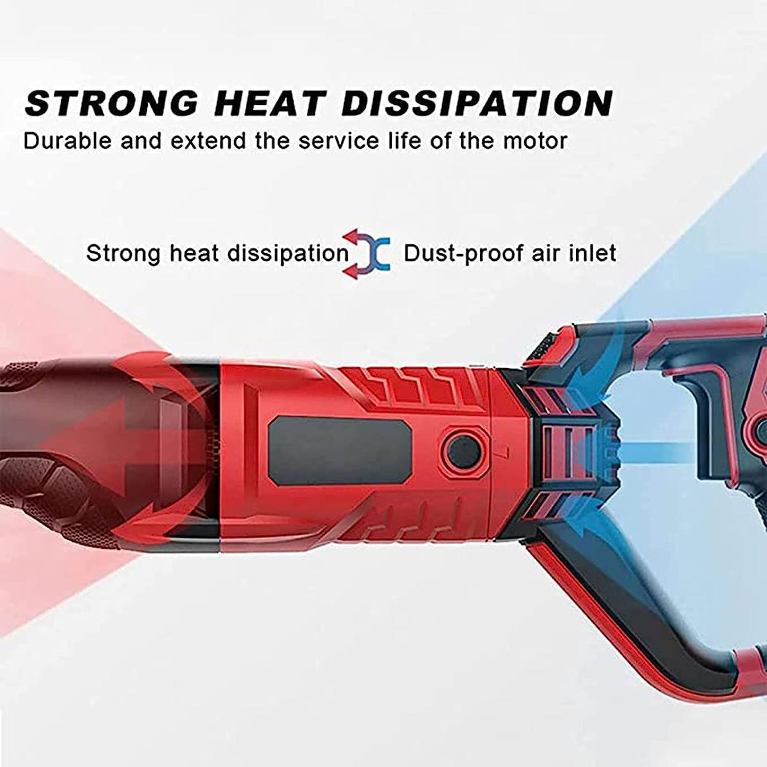 DEVOKE Bone Saw Machine, Bone Meat Cutter, Butcher Cutting Machine with Bandsaw, Bone Saw Cutting Machine, Electric Hand Saw Meat Cutter for Restaurant Cutting Fish Pig\'s Hoof Beef (1100W,Red)