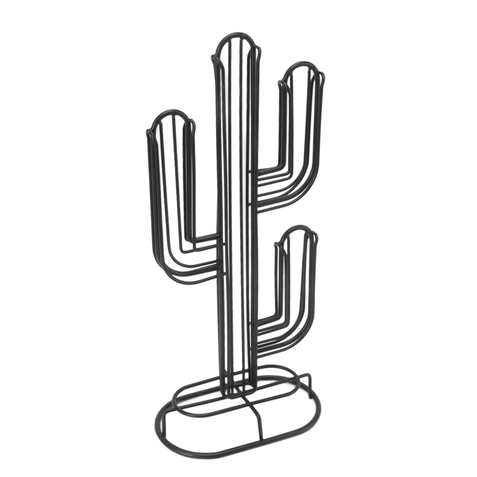 Denash Denash Coffee Pod Holder, Cactus Shaped Coffee Capsule Storage Organizer Stand Holds 48 Coffee Pods Coffee Accessories