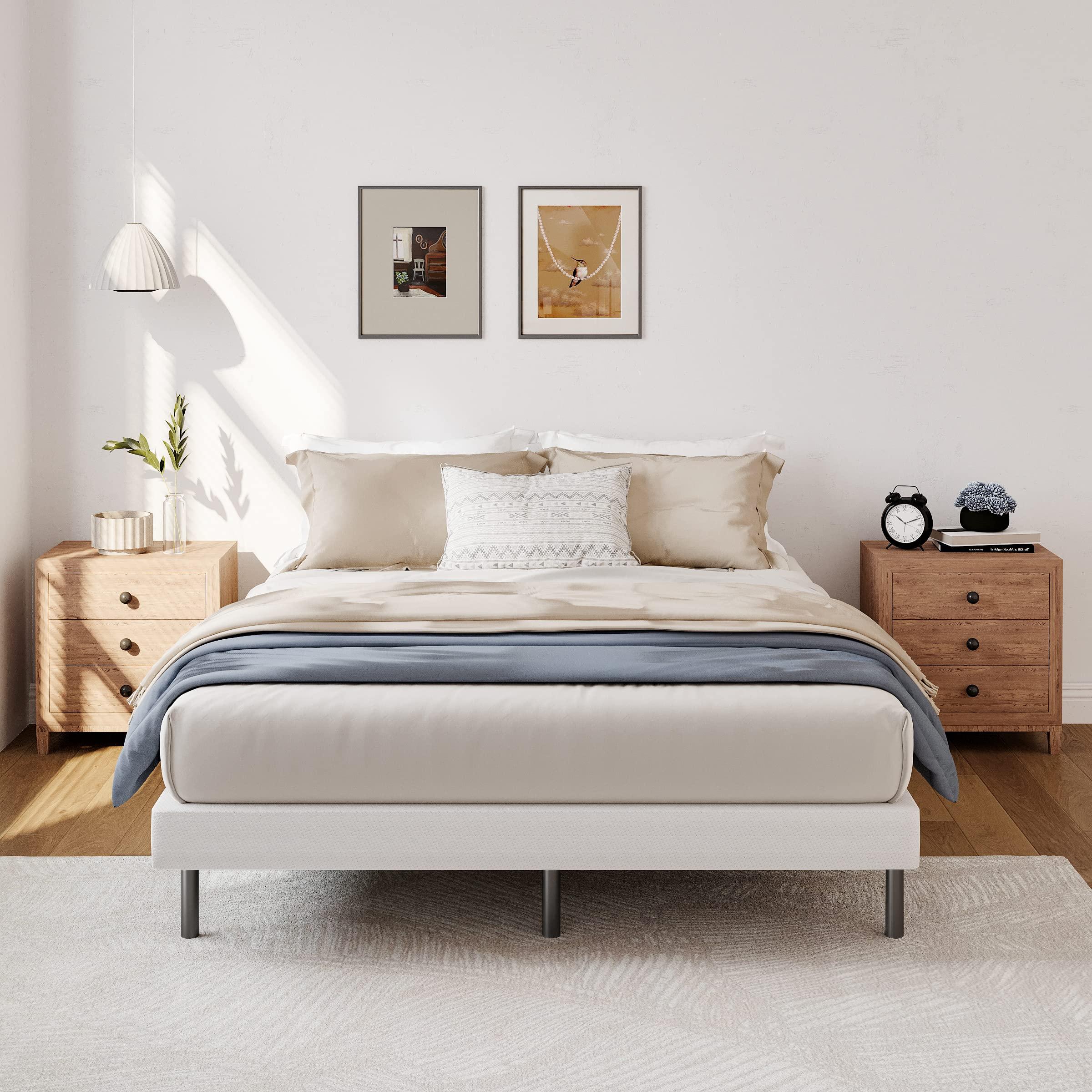 THEOCORATE THEOCORATE King Box Spring and Cover Set, 5 Inch Low Profile Metal BoxSpring, Heavy Duty Structure, Mattress Foundation, Noise Free, Non-Slip, Easy Assembly