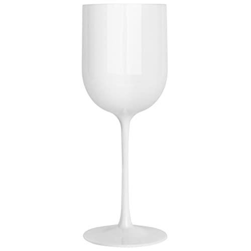 EcoQuality EcoQuality White Plastic Wine Glasses - 12 oz Wine Glass with Stem, Disposable Shatterproof Wine Goblets, Reusable, Elegant Drink Cup Tumbler, Weddings, Party, Dinner, Baby Showers (60 PACK)