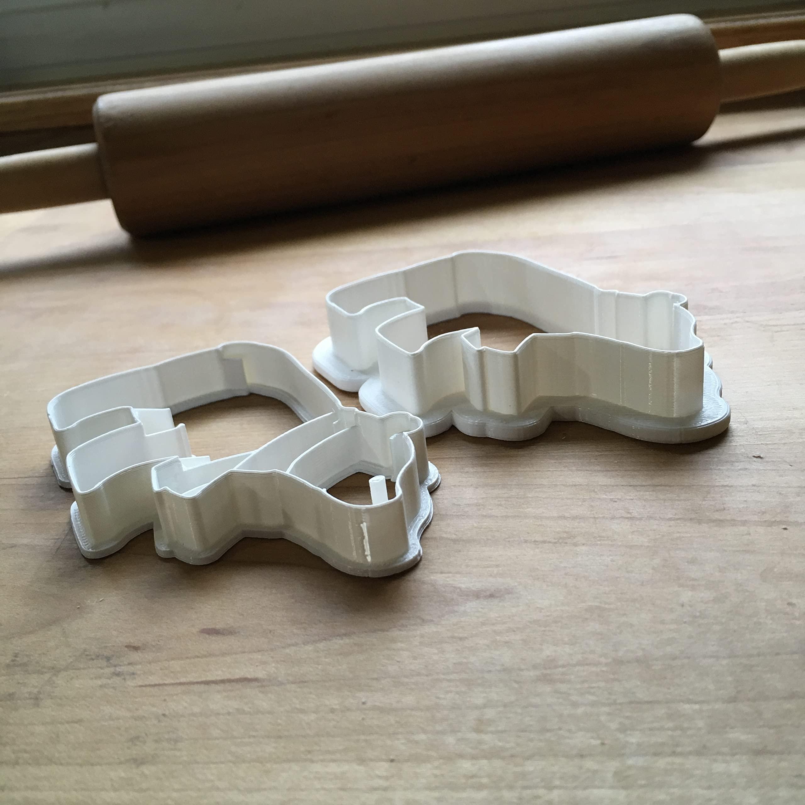 Generic Sweet Prints Inc Set of 2 Polar Bear with Scarf Cookie Cutter - Dishwasher Safe (S/M: 3.5\")