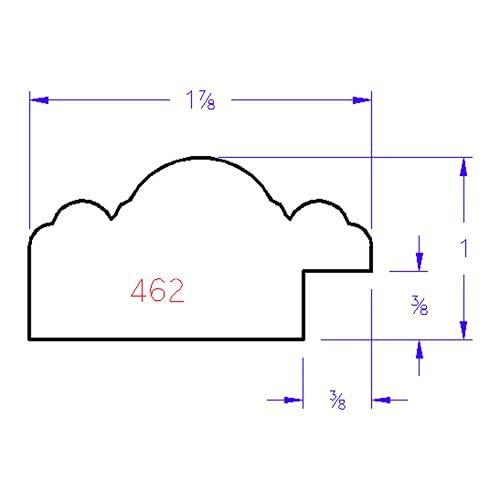 ArtToFrames ArtToFrames 16 x 16 Inch 462 Circle Frame Black Silver Picture Frame Comes with Circle Flat Glass, Circle Frame Back and Wall Hanging Hardware (462C1616BS)
