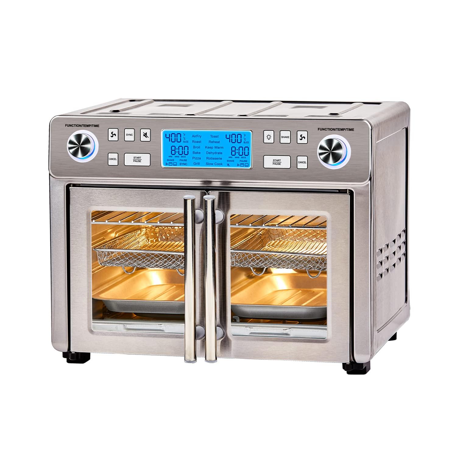 Emeril Lagasse Emeril Lagasse Dual Zone 360 Air Fryer Oven Combo with French Door, 25 QT Extra Large, Cook Two Foods in Different Ways, Up to 60% Faster from Frozen to Finish