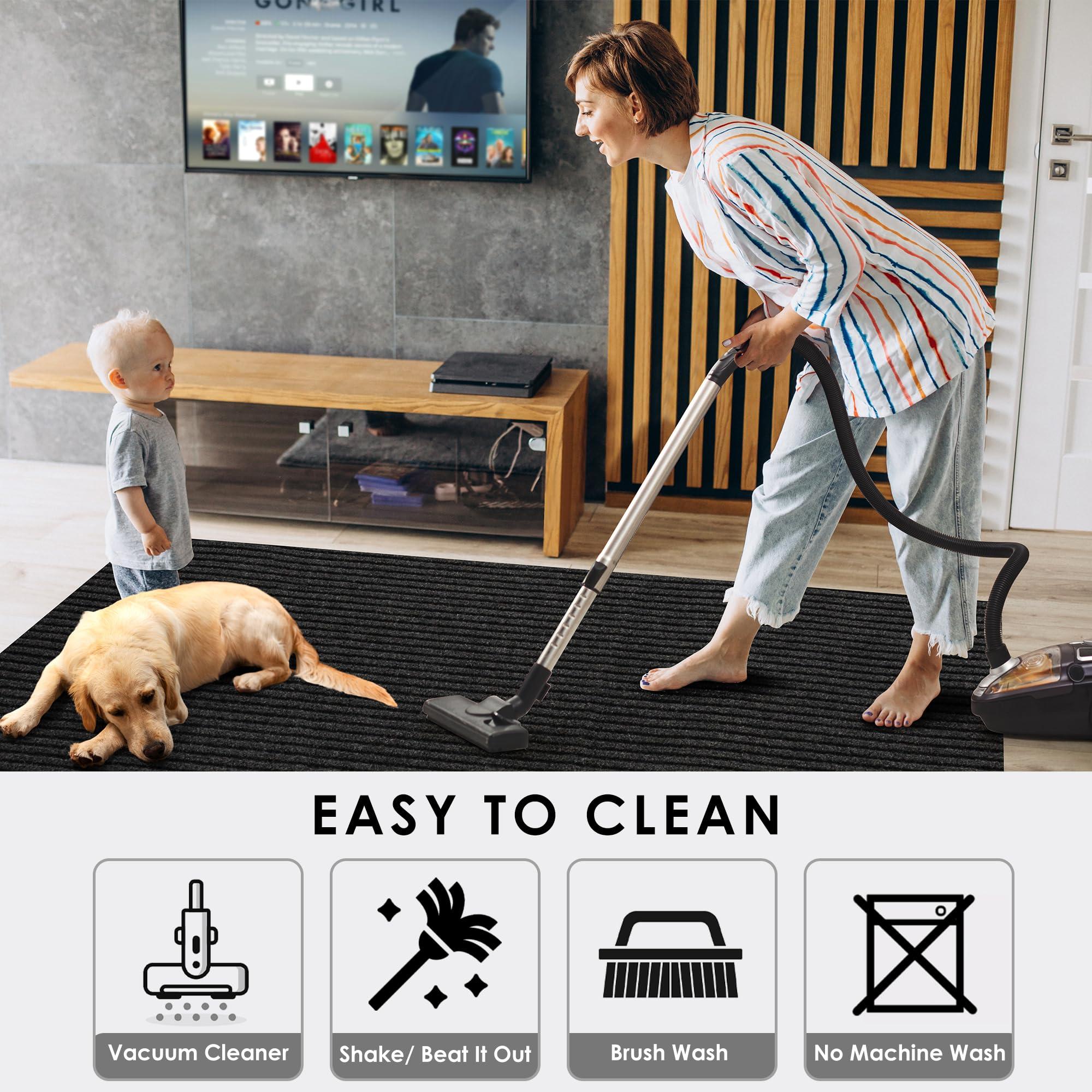 koloko koloko 4ft x 6ft Runner Rug Non-Slip Outdoor Indoor Carpet Runner Custom Size Floor Runners Area Rugs Mat with Rubber Backing for Hallway Entryway Balcony Patio Kitchen Garage Stair Laundry