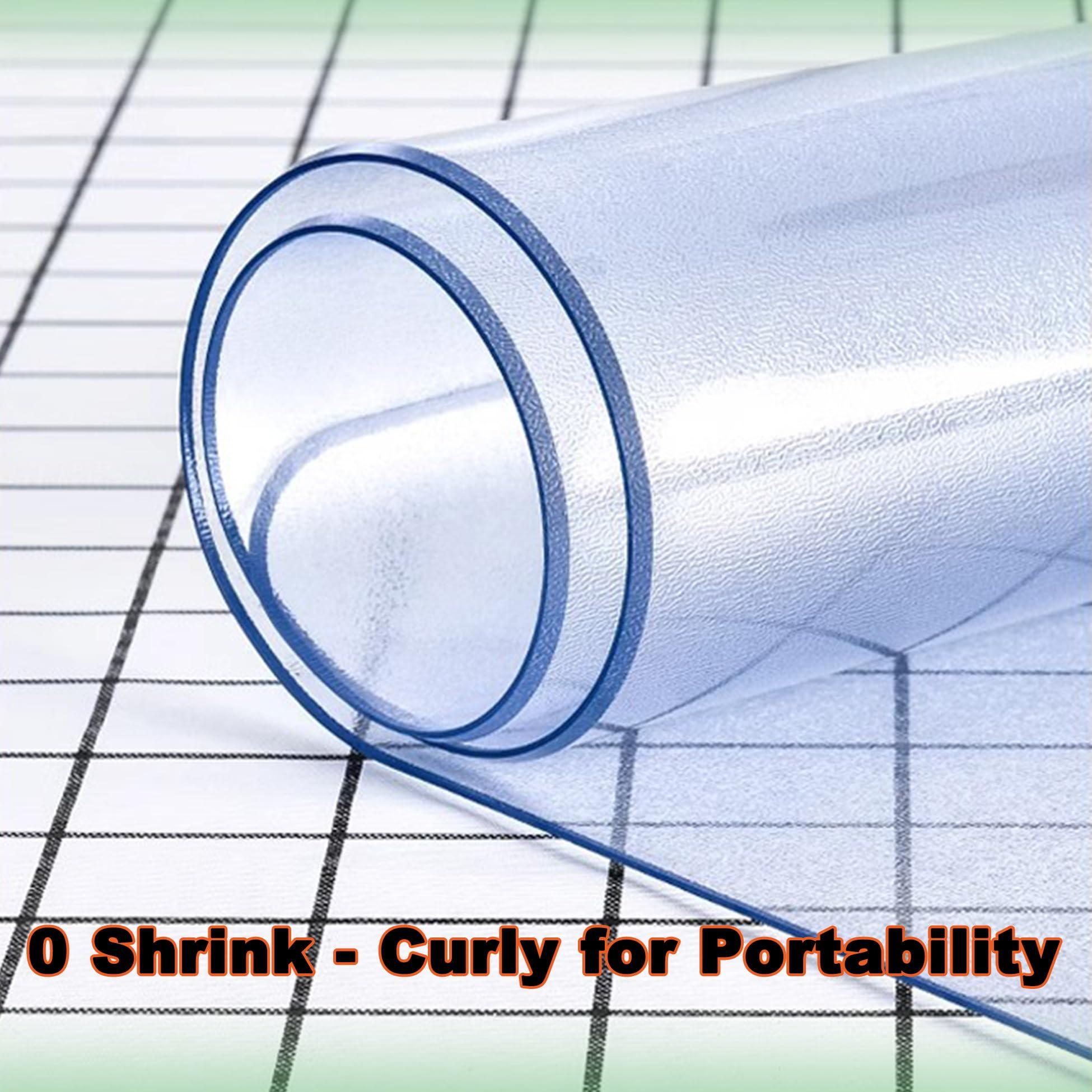 AYLFBFU AYLFBFU Clear Table Cloth - 31x43 Inch, Single-Sided Frosted Heat Resistant Placemats, 2mm Durable - Scratch-Resistant, Matte Table Plastic Cover, Plastic Carpet Protector, Frosted 2mm