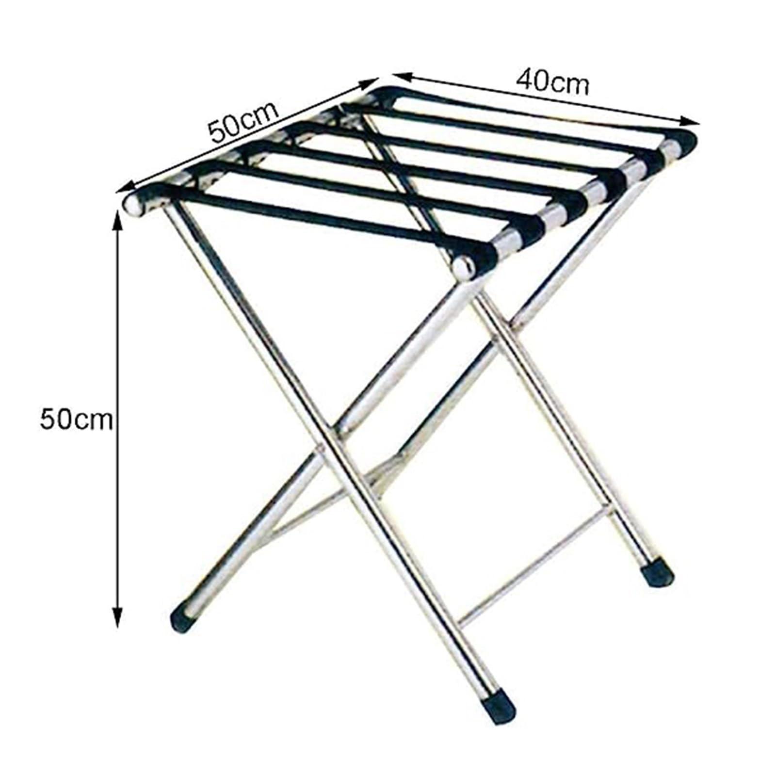 FWPDSDD Luggage Racks for Suitcases - Suitcase Stand for Guest Room Folding - Stainless Steel Suitcase Holder Stand, Luggage Storage Shelf for Hotel Home Guest Room Bedroom (Size : 4pcs)
