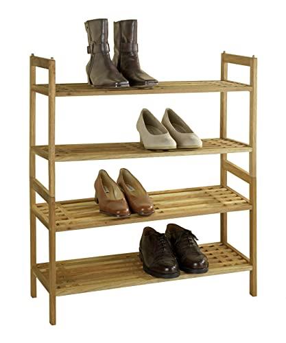 Wenko Wenko 18616100 Norway Walnut Wood Shoe Shelf, 69 x 40.5 x 27 cm