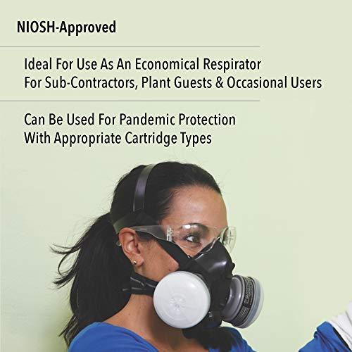 MILLER NORTH Honeywell 550030M 5500 Series Low Maintenance Half Mask Respirators, Medium, 1\' x 1\' x 1\' Size