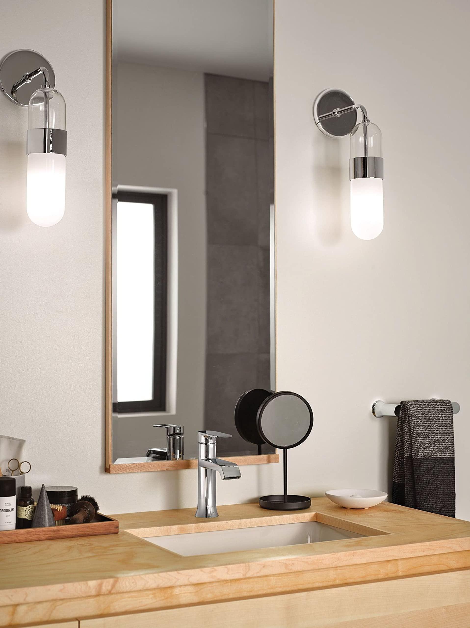 Moen Moen Genta LX Chrome Modern 6.8-Inch Length Hand-Towel Bar for Bathroom or Kitchen, BH3886CH