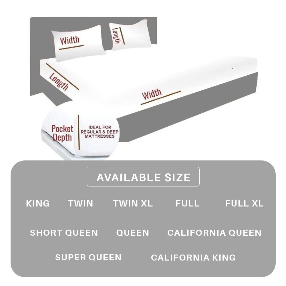 safhome safhome Short Queen 100% Pure Silk Satin Sheet Set 4 Piece Silk Flat Sheet, Fitted Sheet 18" Deep Pocket Mattress fit,with Pillowcases Cool Peach Silk Sheets|Wrinkle Free Fade Resistant